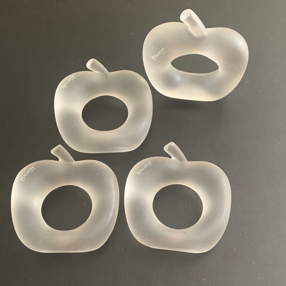 Bugatti Antiq Frosted Plastic Table Nakin Ring - set of 4
